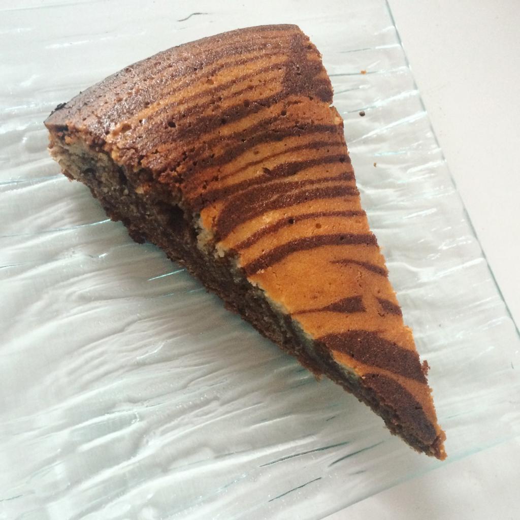 Gateau zébré au chocolat