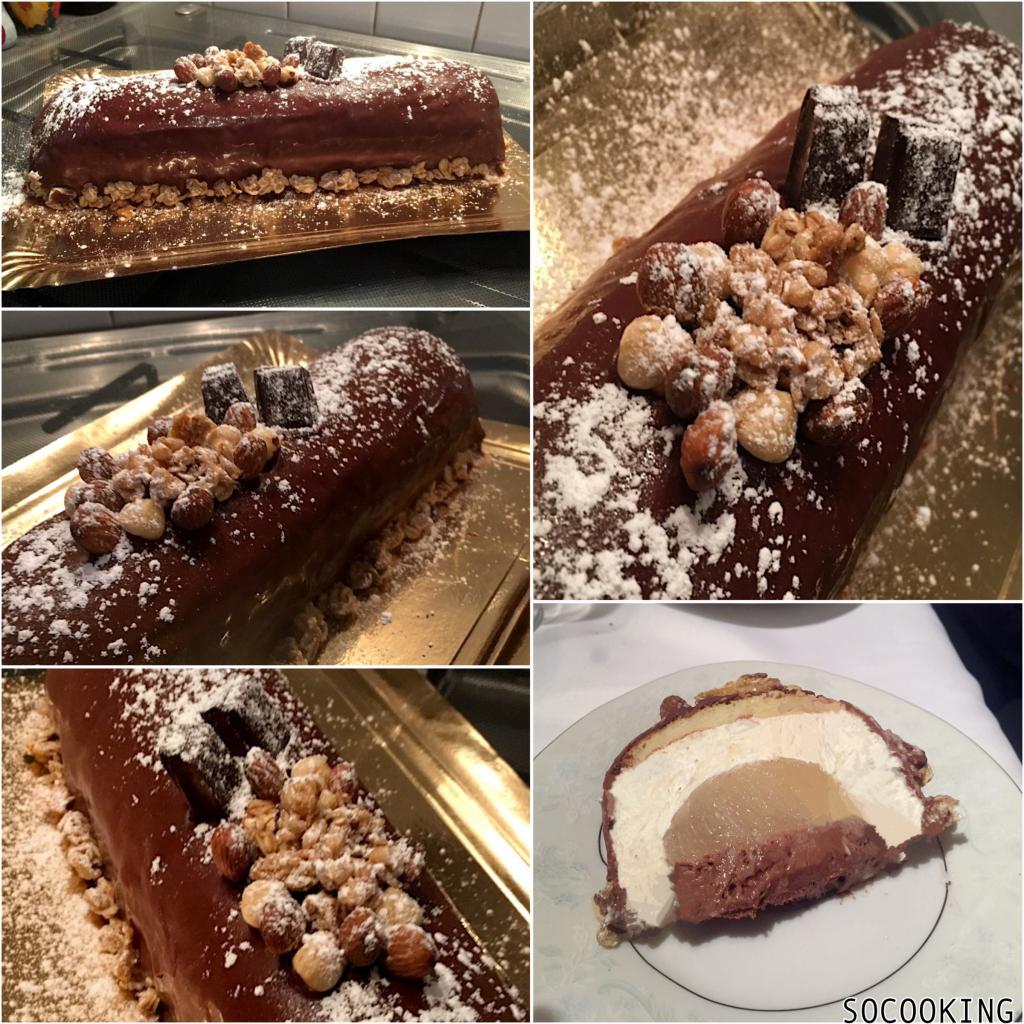 Bûche poire chocolat