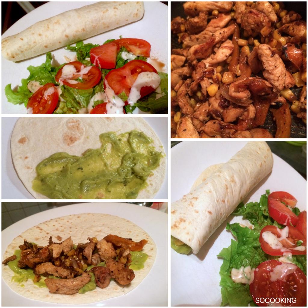 Fajitas poulet à la mexicaine 