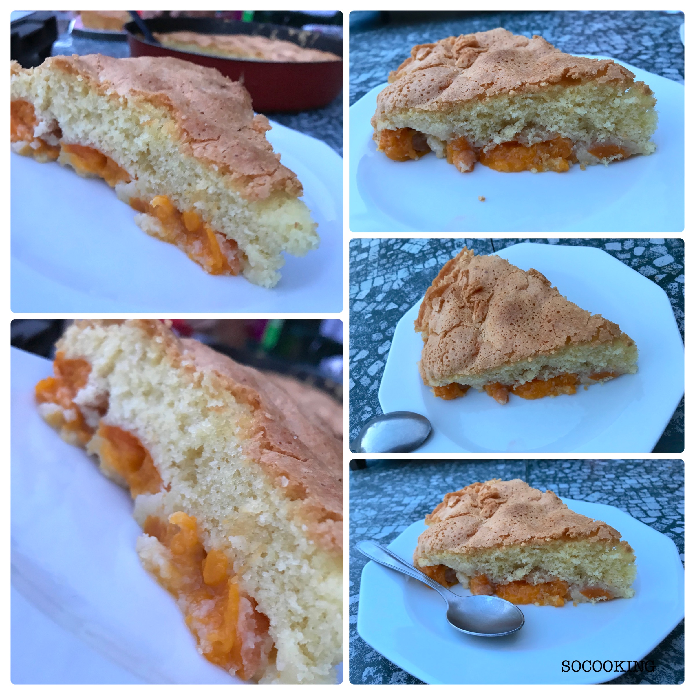 Gateau aérien aux abricots