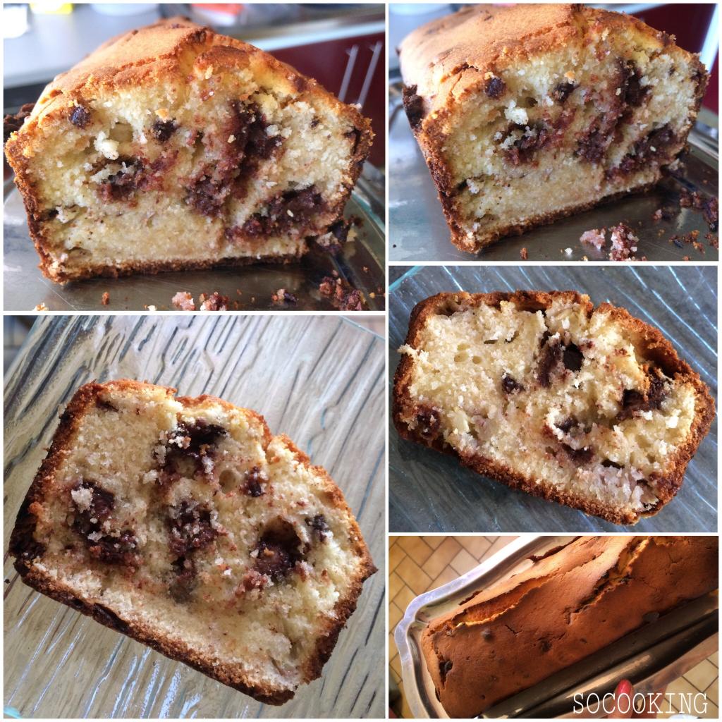 Cake moelleux banane-chocolat