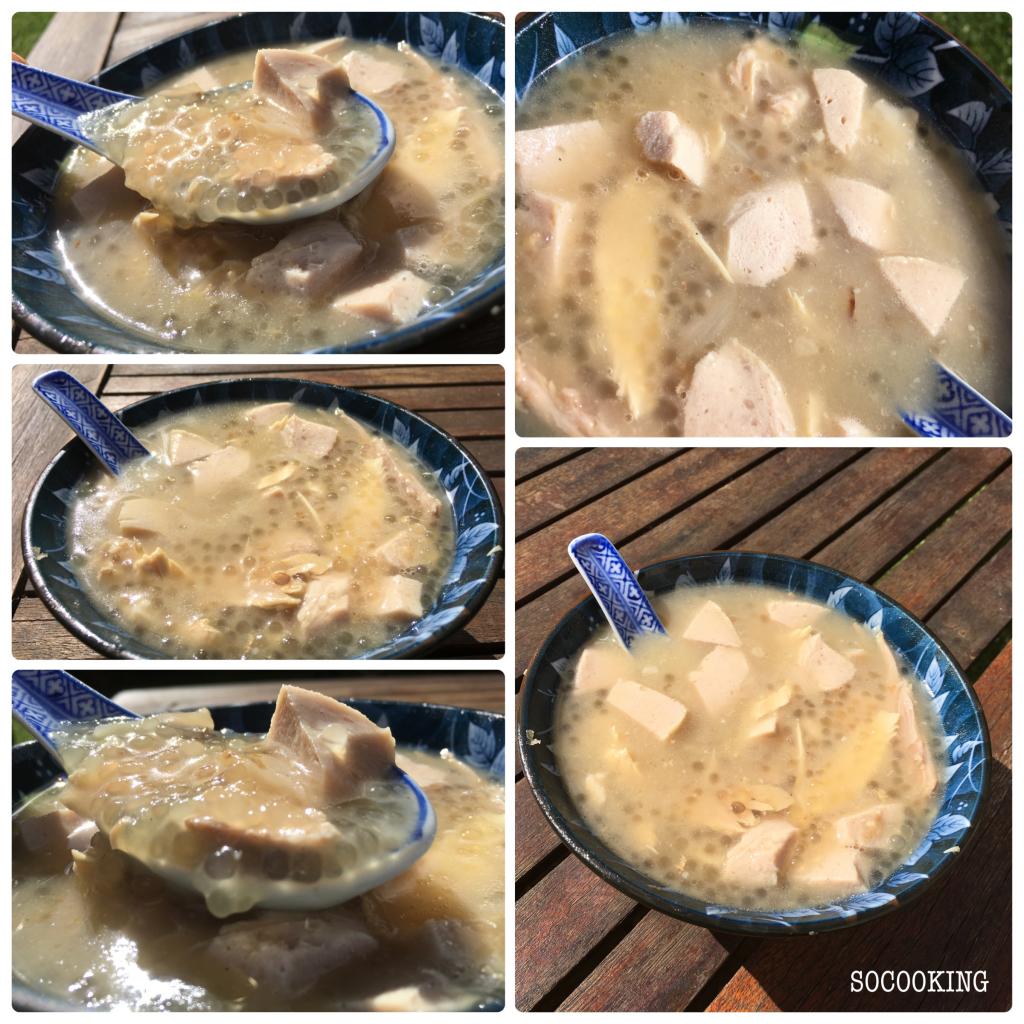 Soupe de tapioca au poulet