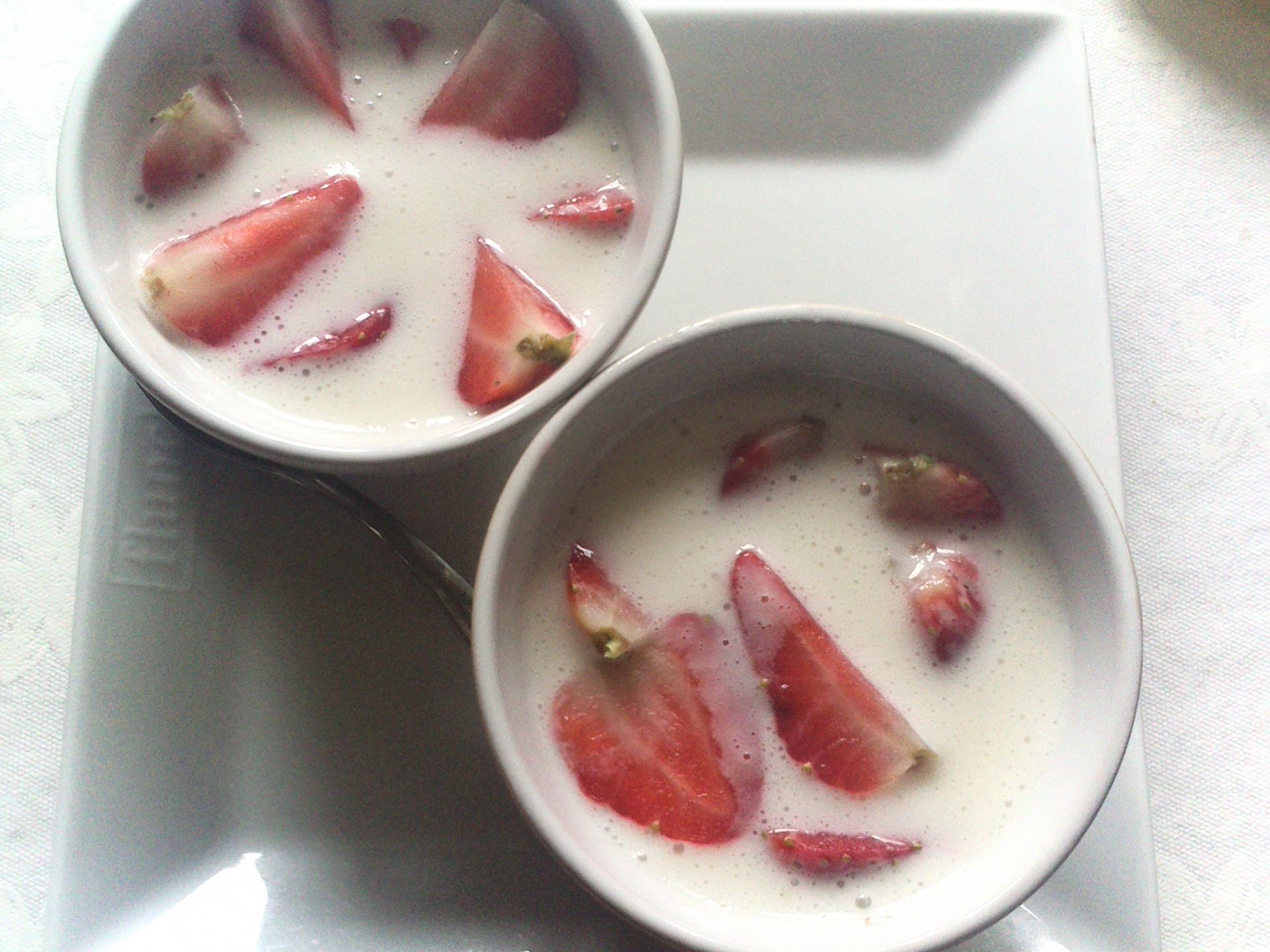 chocolat blanc et fraises