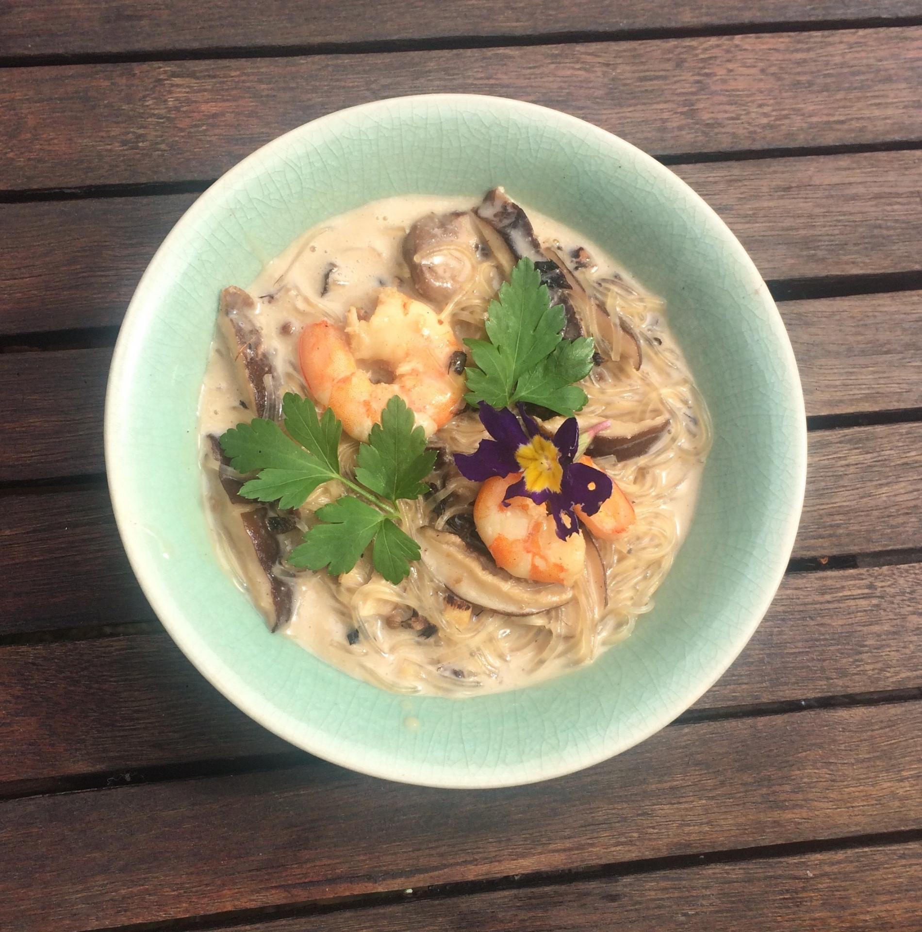 Soupe thaïlandaise coco crevettes