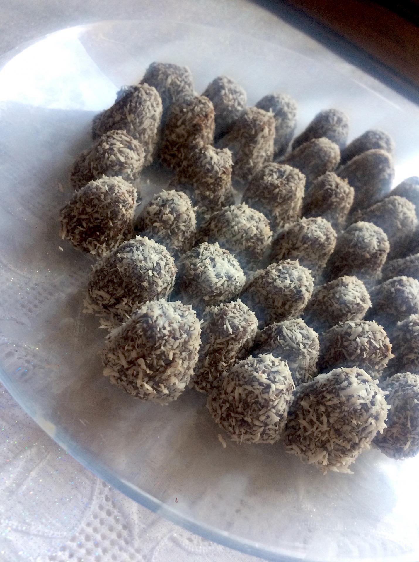 Truffes au chocolat et coco