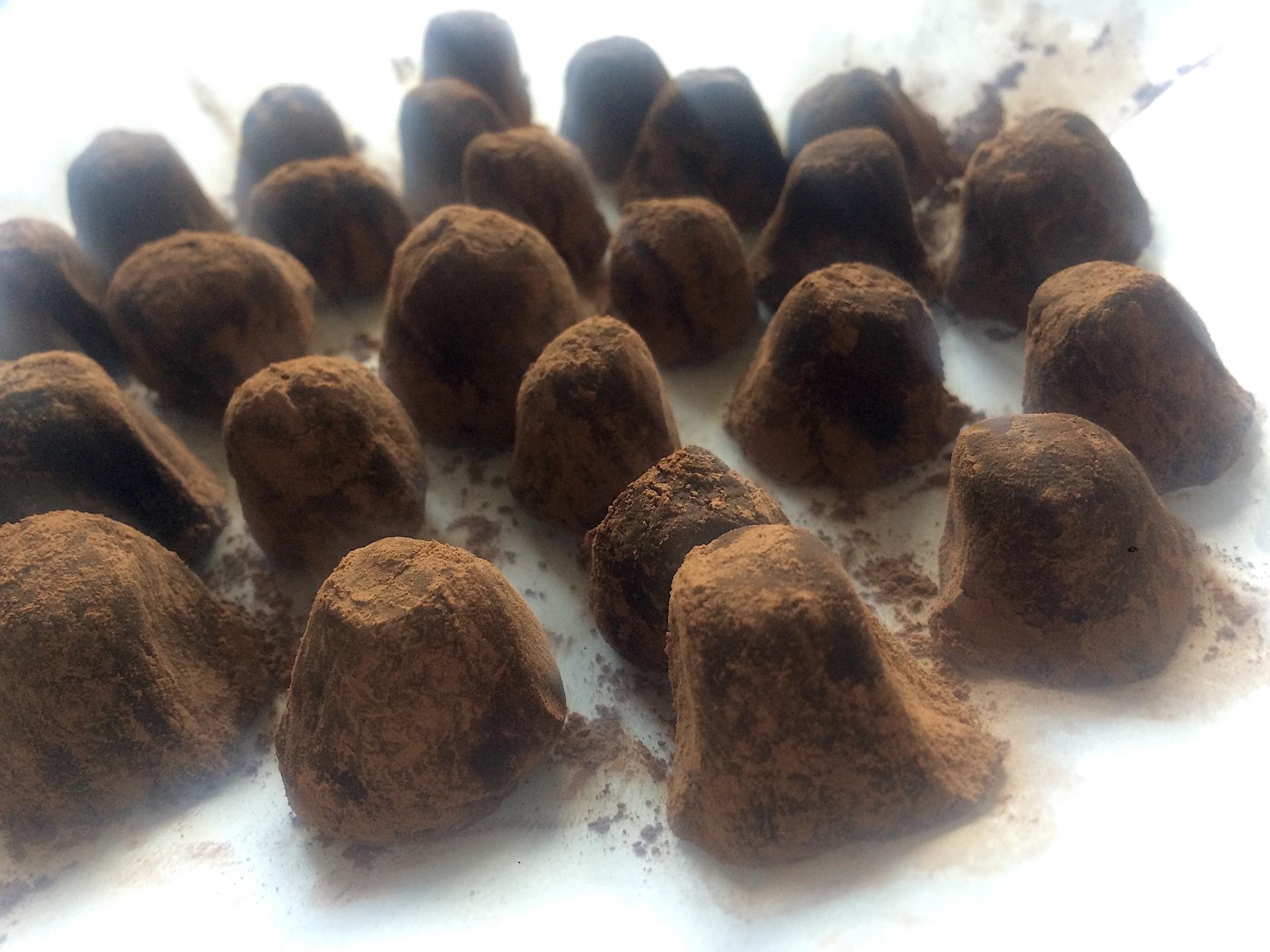 Truffes au chocolat et coco