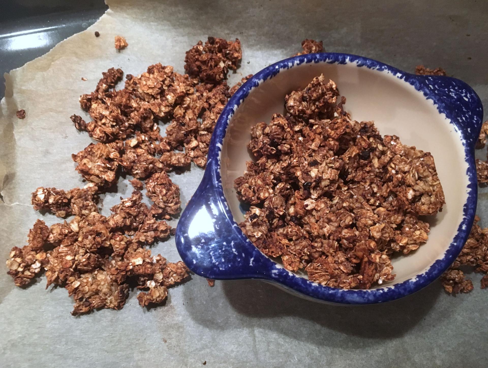 Granola croustillant et sain au chocolat