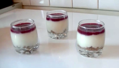 Panacotta spéculos et framboise