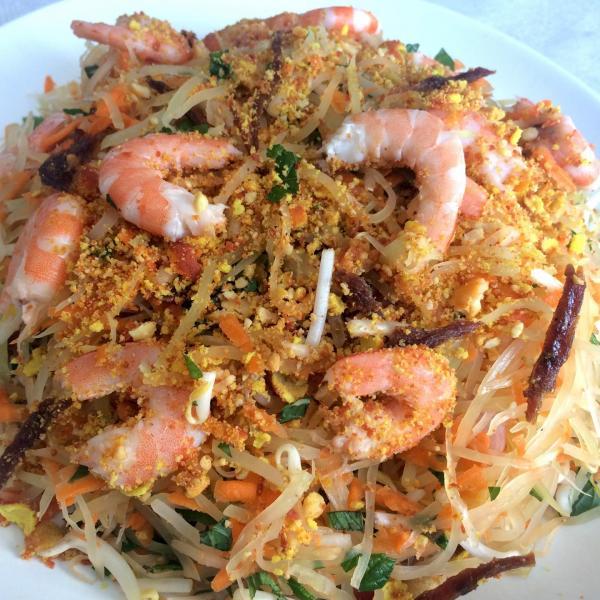 Salade papaye  verte et crevettes à la vietnamienne (goỉ đu đủ)