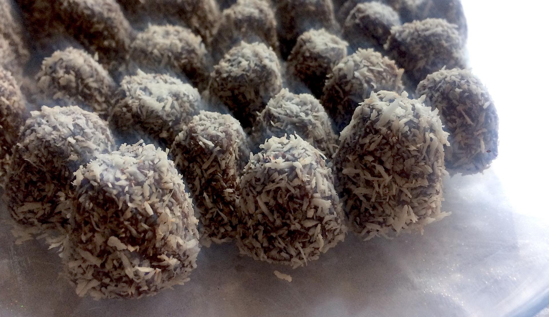 Truffes au chocolat et coco