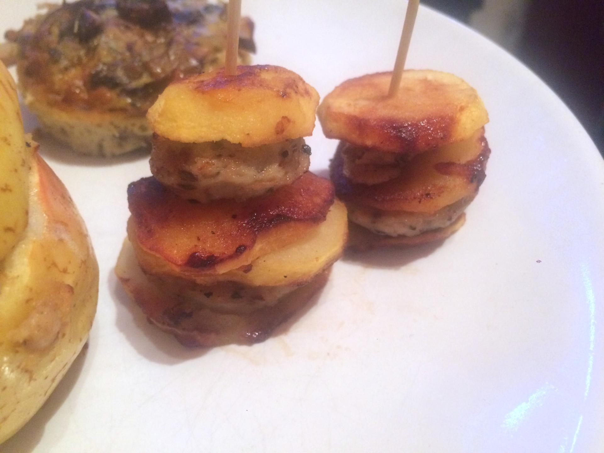 Millefeuilles pommes et boudin blanc