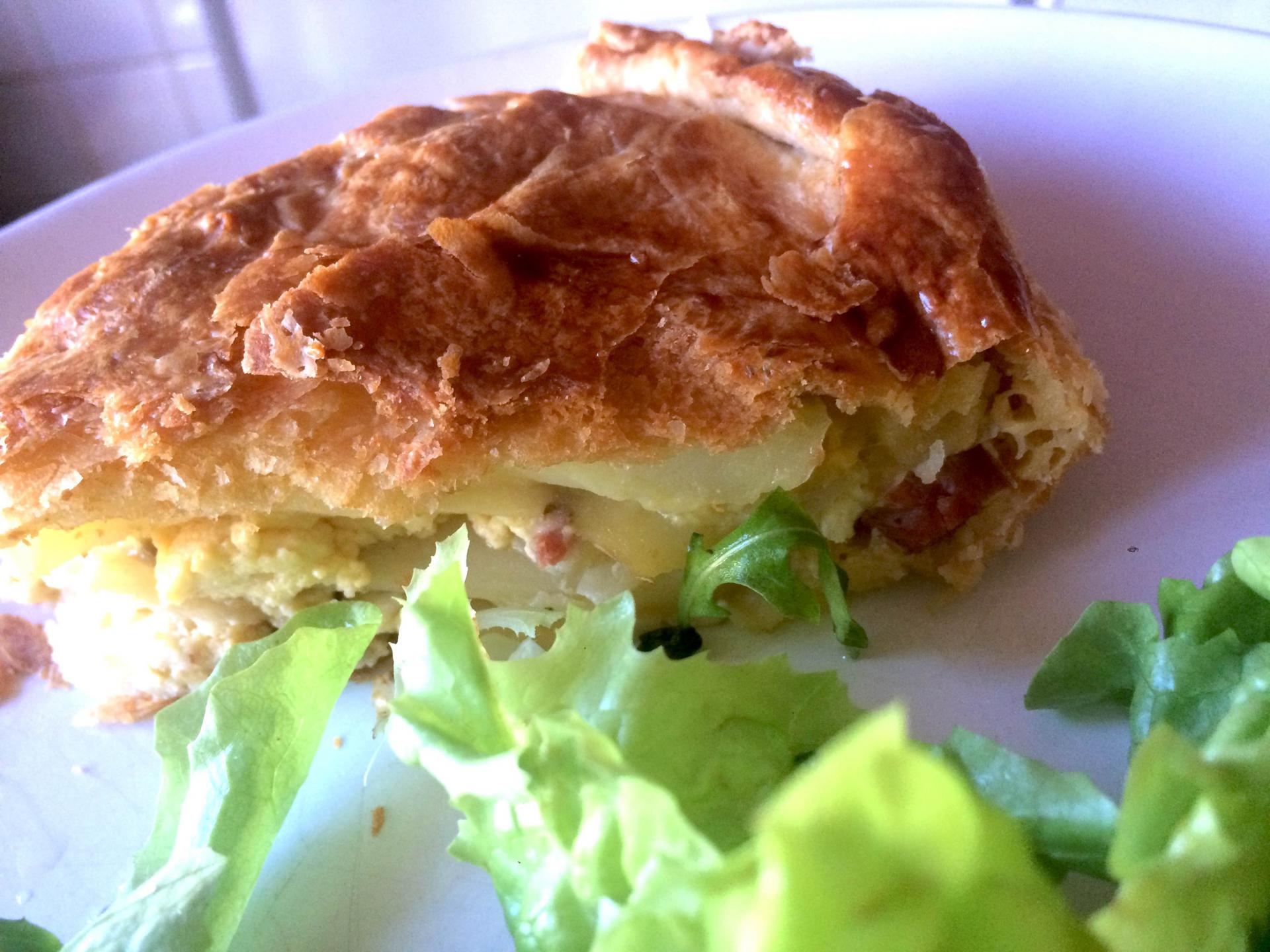 tourte pommes de terre, fromage et lardons