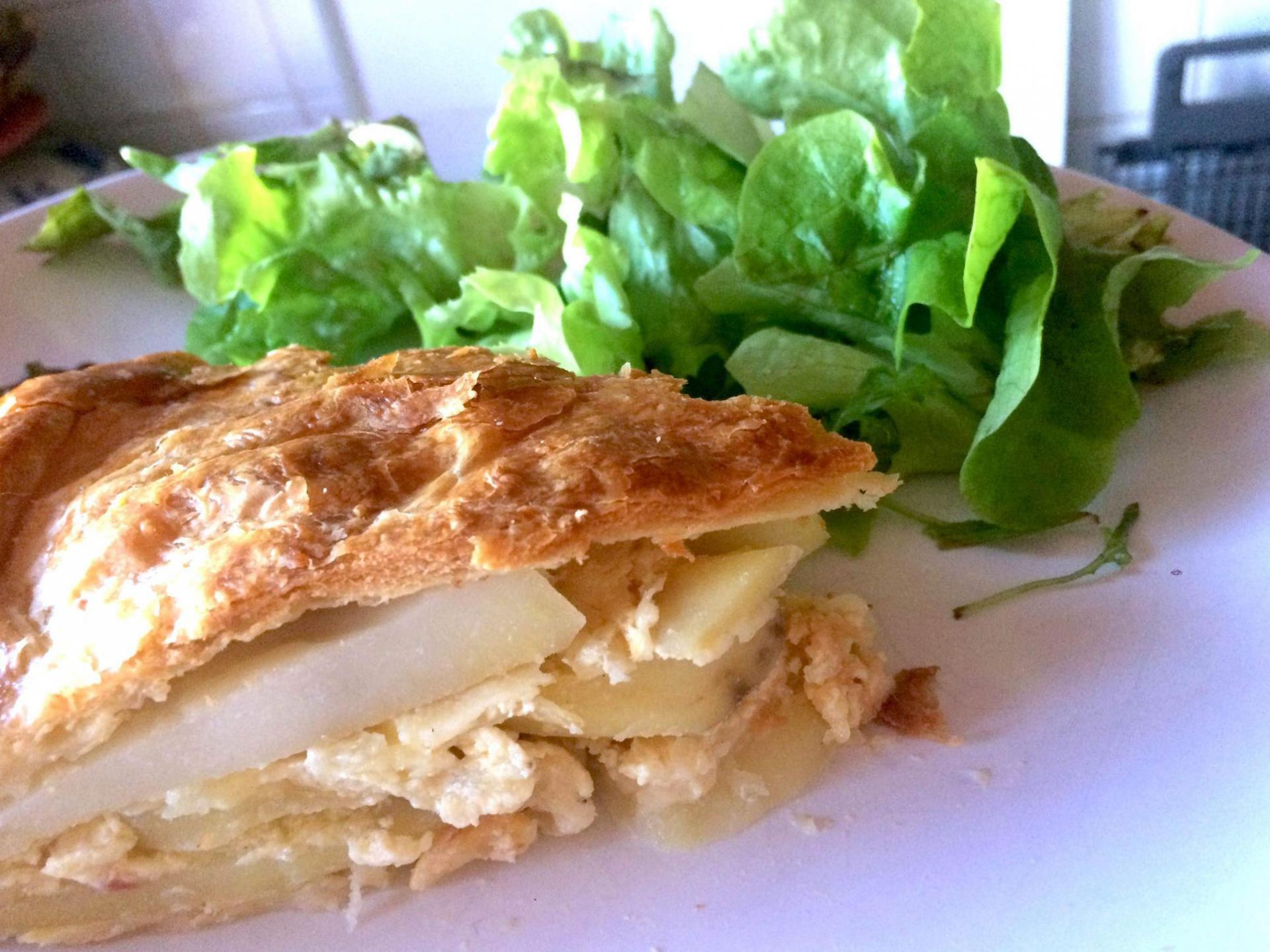 tourte pommes de terre, fromage et lardons