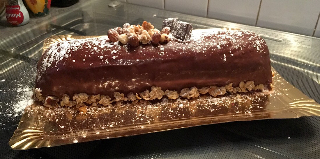 Bûche chocolat poire