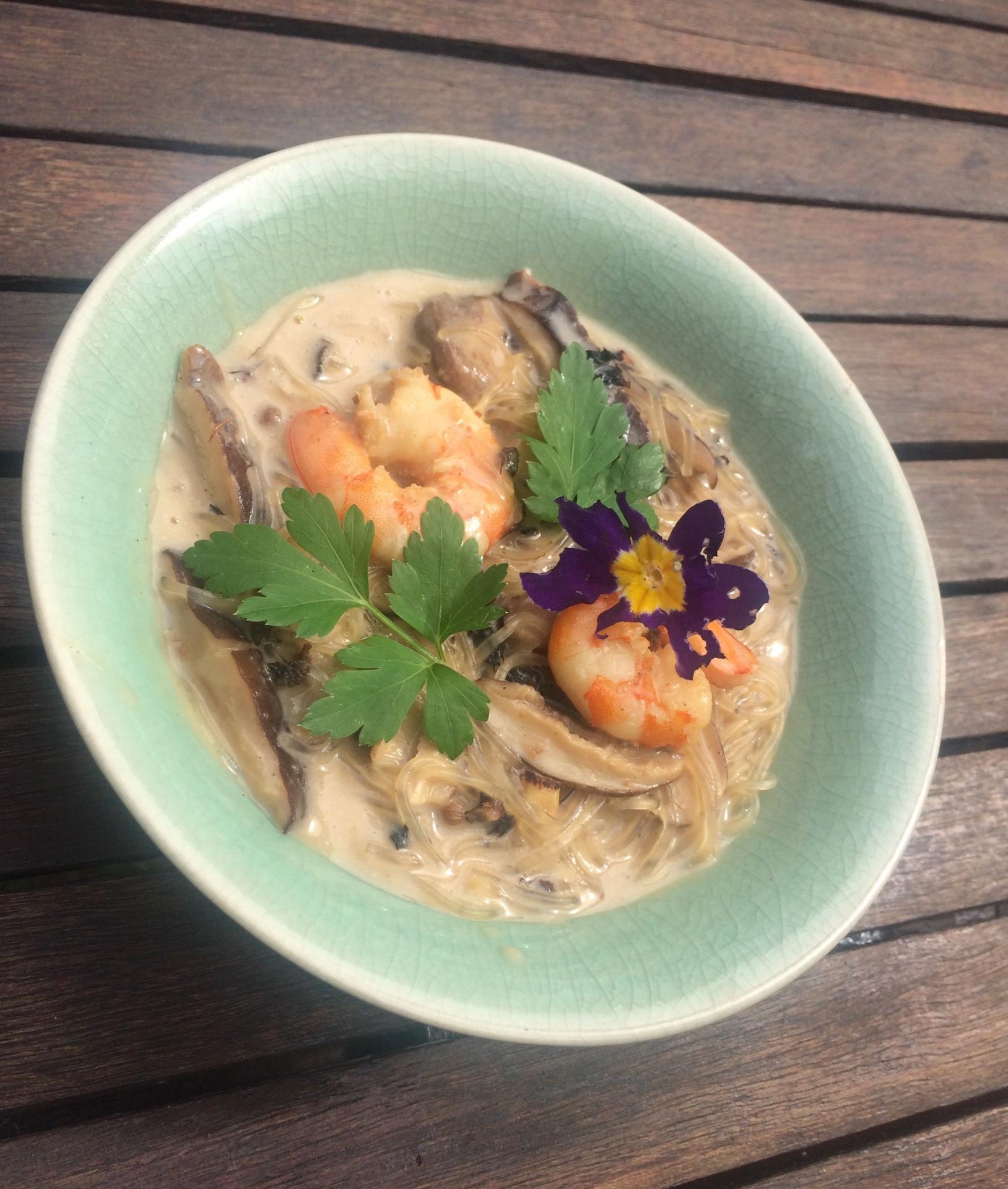 Soupe thaïlandaise coco crevettes